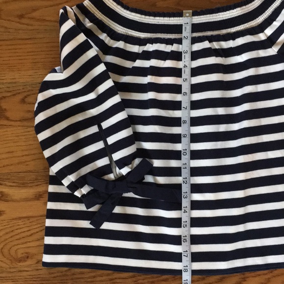 NWT J. Crew Navy & White Off-the-Shoulder Top - Picture 6 of 8